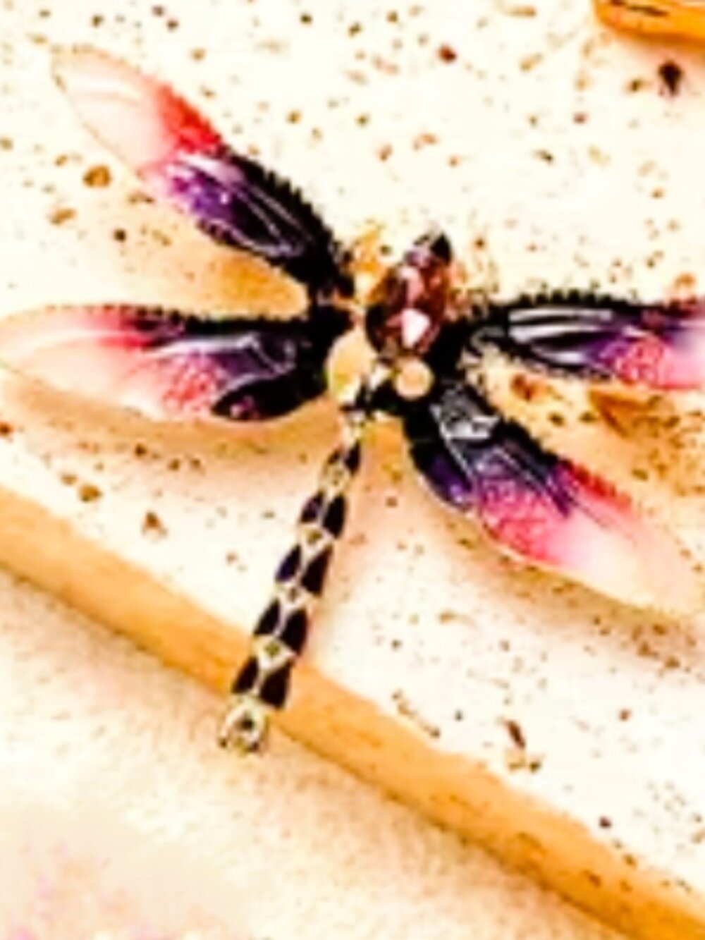 Colorful & Bright Purple DragonFly Fashion Creative Enamel Brooch Pin 2"